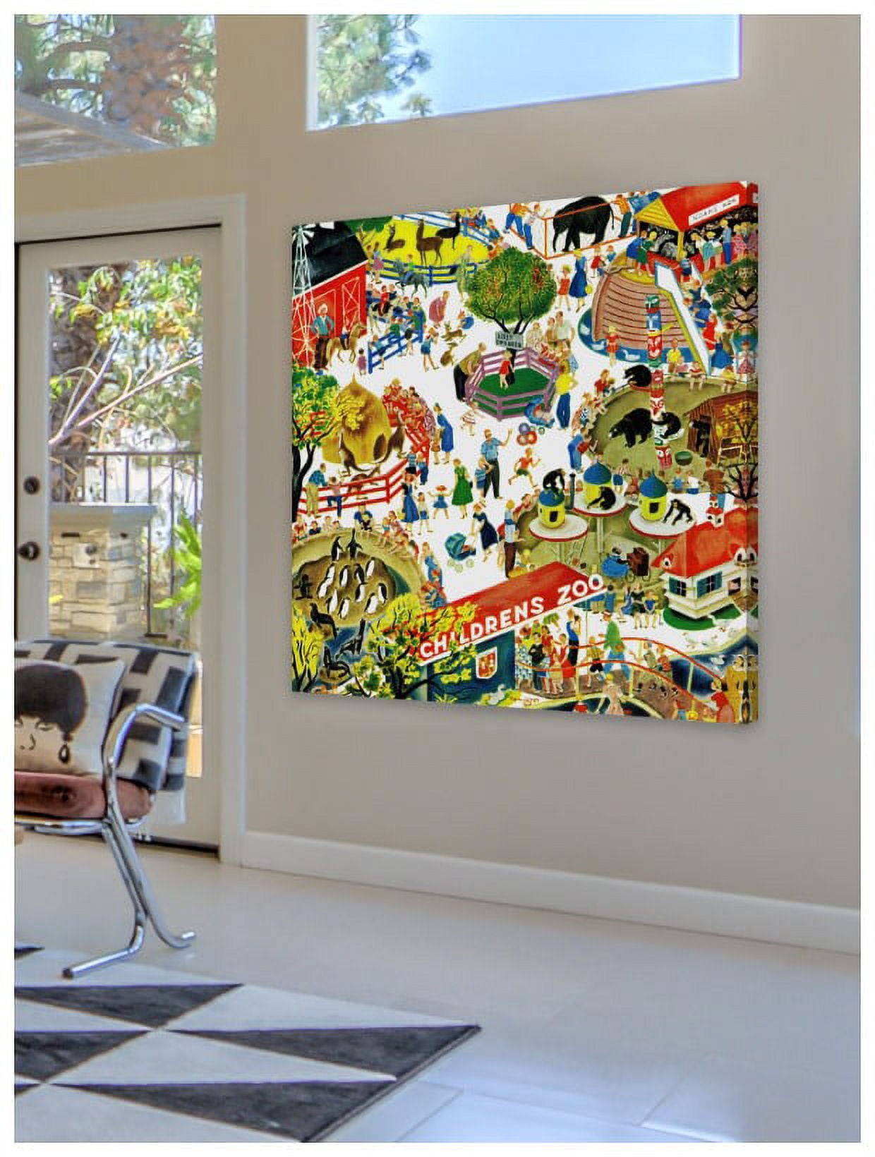 Marmont Hill "Children's Zoo" by Curtis Painting Print on Canvas