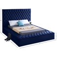 thumbnail image 6 of Bliss Navy Velvet Queen Bed (3 Boxes)-Color: Navy Velvet, Style: Contemporary, 6 of 6