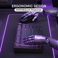 thumbnail image 5 of COSTOM WK75 75% Wireless Mechanical Keyboard, 75% Hot Swappable Custom Keyboard with Knob, RGB Backlit, Pre-lubed Switches, 2.4GHz/USB-C/BT5.0 Gaming Keyboards (Purple), 5 of 9