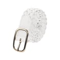 thumbnail image 1 of Cinturón trenzado para mujer INSPIRE CHIC con hebilla cuadrada, versátil para abrigos y jeans, cinturones decorativos 110x2.3cm/43.3x0.9' Blanco, 1 of 6