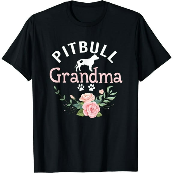 Pitbull Grandma Gifts Womens Mom Pitbull Dog Lover Christmas T-Shirt