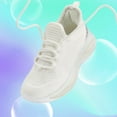 thumbnail image 4 of Kushyshoo Girls Lightweight Sneakers Kids Breathable Lace-up Athletic Running Shoes Big Kids Walking Shoes White Size 3, 4 of 7