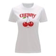 thumbnail image 3 of Playera Blusa De Cerezas Cherry Happy Have A Nice Day Casual Ropa Para Mujer Ropa De Dama Color Blanco Talla Grande Marca Emil SaEs, 3 of 4