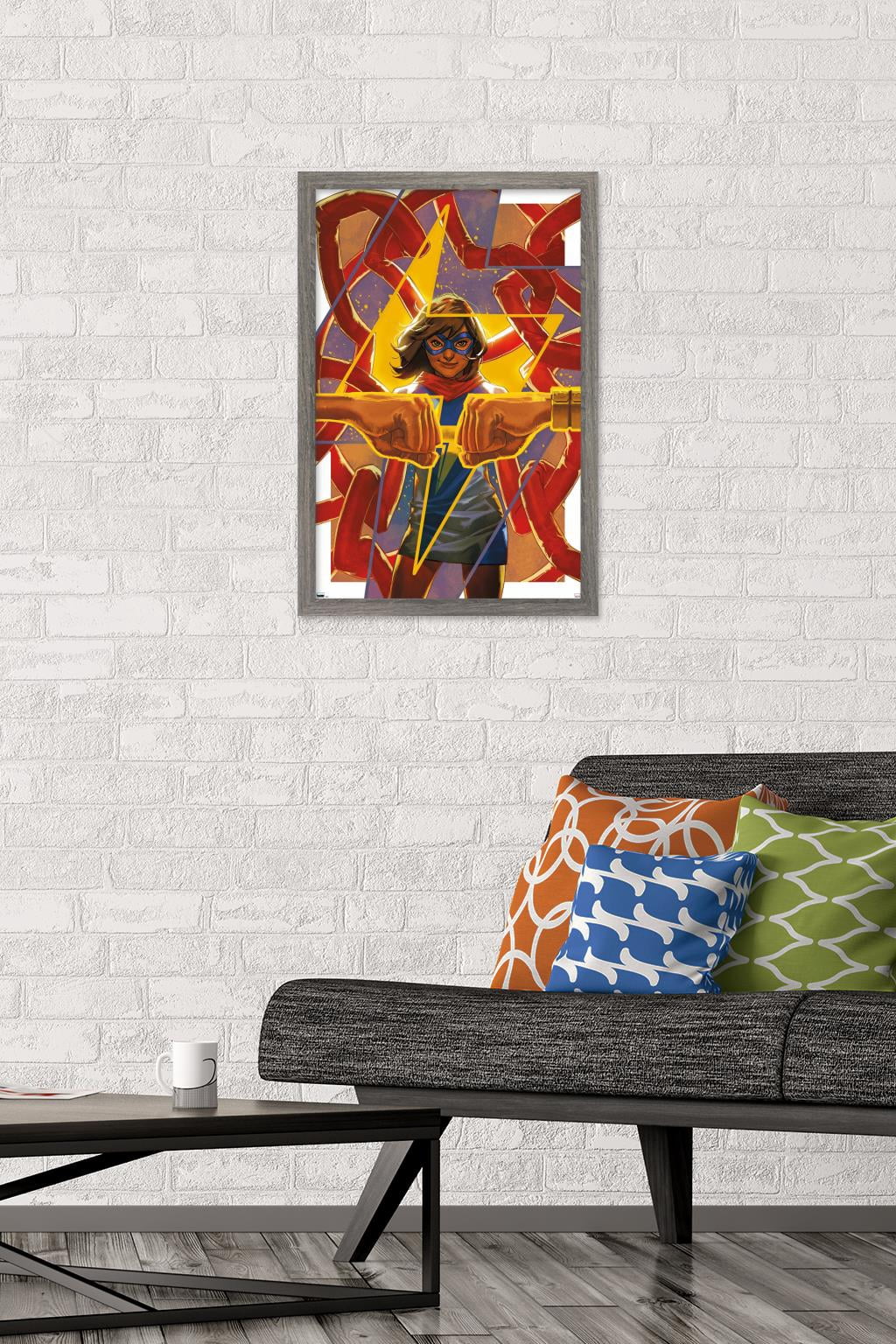 Marvel Comics - Ms. Marvel - Fearless #4 Wall Poster, 14.725" x 22.375", Framed