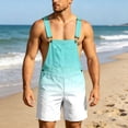 thumbnail image 2 of WAYUTE Bib Overalls Men Lightweight Gradient Color Jumpsuit with Adjustable Straps and Front Pocket Design Casual Summer Beach Outdoor, 2 of 6