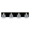 thumbnail image 4 of Aspen Creative 62324, Bathroom Vanity 4 Lights Fixture, 28" W x 5-5/8" H x 5-1/4" E, Matte Black & Warm Brass Finish, Bulb Not Included, 4 of 7
