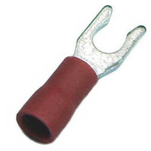 160130-2010 - SPADE LOCK RED #6 22-18AWG ID-3.7MM WIDTH-6.4MM (10 pcs/pkg)