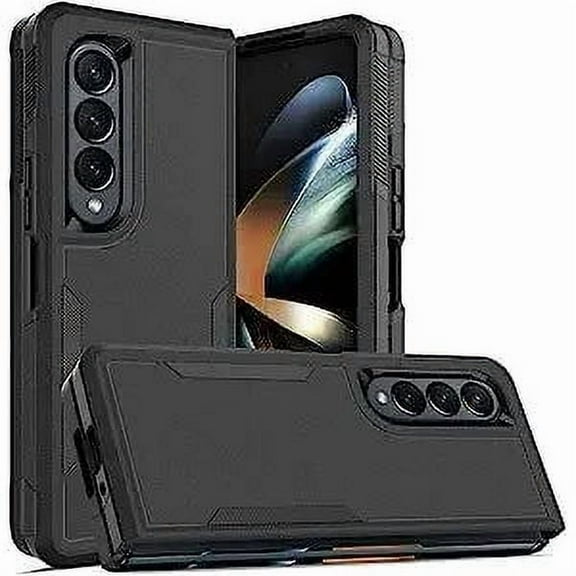 Entronix Galaxy Z Fold 5 Shockproof Heavy Duty Phone Case Cover Samsung Galaxy Z Fold 5 Black