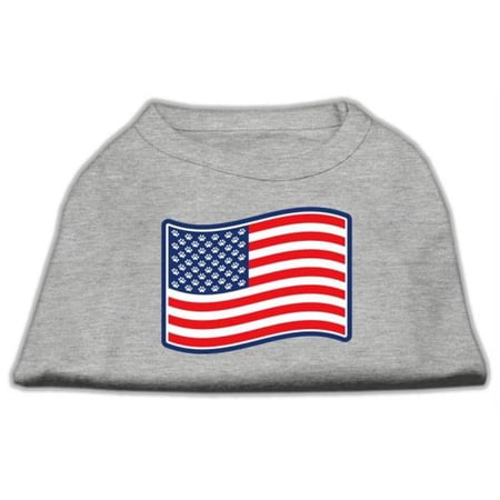 Mirage Pet Products Paws and Stripes Screen Print Shirts Grey XXL - 18