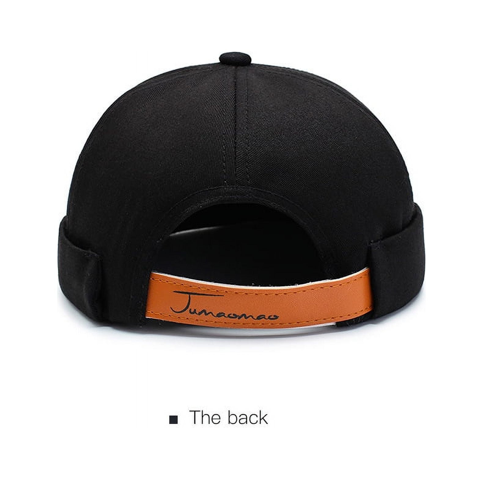 【新品】UNDECORATED cap Brimless Hats for Men, Docker Cap No Brim Hat Retro Flip Hat
