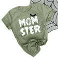 thumbnail image 1 of Pntutb Mujeres Casual Halloween Letras Impresión Camisa Manga Corta Camiseta tops Túnica Blusa Pntutb Pntutb-2743, 1 of 3