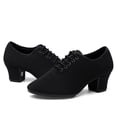 thumbnail image 2 of YOURDIARY Latin Dance Shoes for Women Lace-Up Straight Sole Professional Practice Performance Salsa Modern Ballroom Dance Shoes, 2 of 13