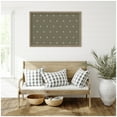thumbnail image 3 of Kate and Laurel Framed Fabric Pinboard 38 x 26, Green Botanical Block Print Printed Linen Classic Bulletin Board for Use as a Vision Board or Wall Organization, Florence Light Brown Frame, 3 of 8