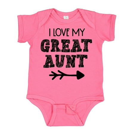 

Inktastic I Love My Great Aunt with Arrow Gift Baby Boy or Baby Girl Bodysuit