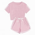 thumbnail image 2 of NIEWTR Girls Spring Clothes Infant Toddler Baby Girl Summer Clothes Bow Embroidery Short Sleeve T Shirts Top Shorts 2 Piece Summer Outfits Set(Pink,5-6 Years), 2 of 6