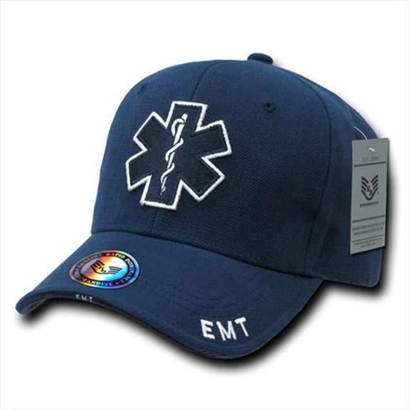 Deluxe Law Enf. Caps, EMT Cross, Navy