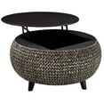 thumbnail image 4 of Gallerie Decor Bali Breeze Round Transitional Wood Coffee Table in Silver, 4 of 4
