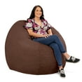 thumbnail image 7 of Jaxx 5 Foot Saxx - Big Bean Bag Chair for Adults, Chocolate, 7 of 7