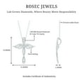 thumbnail image 3 of Rosec Jewels Lab Grown Diamond Cross Pendant (EF-VS Quality Certified) Angel Wings Cross Necklace - Ready to Gift for Christmas, 925 Sterling Silver, 3 of 8