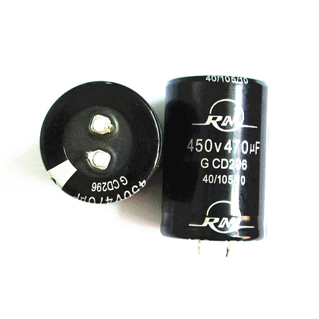 2pcs Electrolytic Capacitor 450V 470µF Cylindrical Radial 2-Pin Snap In Type