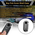 thumbnail image 2 of Funda de Llave de Coche de Silicona TPU con Borde en Tono Gris Plateado para Fiat 500 Cabrio/Nuova/ para Fiat - Funda de Control Remoto de 3 Botones, 2 of 6