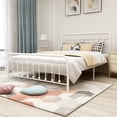 thumbnail image 4 of Metal Queen Bed Frame White Color,No Box Spring,Easy Assembly, 4 of 6