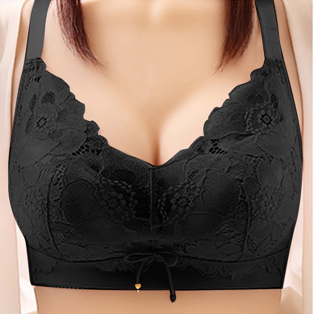 UPPADA Sales and Deals Today Full Coverage Plus Size Bra Convenient Front Button Bras Cool Liftup Bra Super Gather Wireless Push-Up Bra Lifting Bras Breathable Underwear Bra