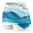 thumbnail image 5 of Wxolcjlv Women's Marble Print Mini Skort High Waist Stretch Fit Sport Built‑In Shorts Athletic Bottoms, 5 of 7
