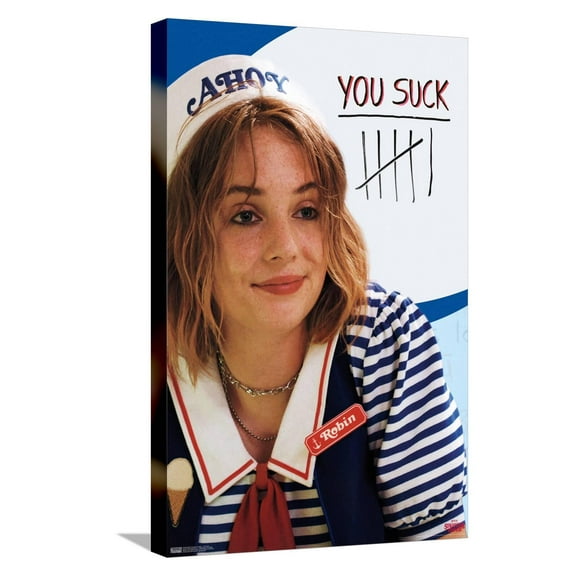 Netflix Stranger Things 3 - You Suck Canvas Wall Poster, 14.725" x 22.375"