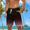 thumbnail image 2 of fatyb Beach Shorts for Men Big and Tall Drawstring Printed Casual Shorts Mens Summer Shorts with Pockets, 2 of 5