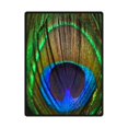 thumbnail image 1 of RYLABLUE Beautiful Peacock Feather Fleece Blanket Throw Blanket 58x80 inches, 1 of 1