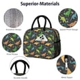 thumbnail image 4 of Womens Black Cartoon Dinosaurs Text Pattern Lunch Box for Work,Insulated Lunch Bag for Women,Loncheras Para Mujer,Leakproof Adult Lunch Bag for Work,Beach,Travel,Picnic,Camping, 4 of 7