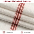 thumbnail image 5 of DriftAway Farmhouse Linen Blend Blackout Curtains 108 Inches Long for Bedroom Vertical Striped Printed Linen Curtains Thermal Insulated Lined Treatments for Living Room 2 Panels W52 x L108 Red, 5 of 8