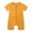 Yellow, variant on Baby Solid Color Short Sleeve Zip Up Romper Cotton One-Piece Romper for Infant