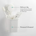 LUXEAR Wall Mounted Toothbrush and Toothpaste Holder with Suction Cup