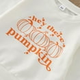 thumbnail image 2 of Gubotare Boys Sweatshirts Long Sleeve Letter Cartoon Pumpkin Printed T Shirt Pullover Tops Clothes,White 2-3 Years, 2 of 5