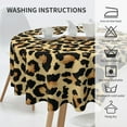thumbnail image 6 of Leopard Print Round Tablecloth,Animal Abstract Skin Circle Table Cover Stain Resistance Wrinkle-Free Table Cloth 60 Inch for Home Kitchen Dining Party Patio Indoor Outdoor, 6 of 6