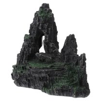 Fish Tank Landscaping Decor Aquarium Shelter Ornaments Hiding Hut Rocks Rockery Decorations Crafts Resin