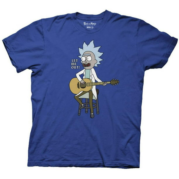 kalorie Blå Mission Rick And Morty- Tiny Rick Song Apparel T-Shirt - Blue - Walmart.com