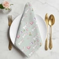 thumbnail image 2 of Easter Bunny Cloth Napkins, Carrots Cute Rabbit Pink Love Heart Grey Green Washable and Reusable Dinner Napkins Set of 6, Table Napkin for Kitchen Party Birthday Wedding Hotel Housewarming 20"x20", 2 of 9