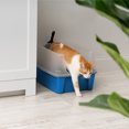 thumbnail image 4 of IRIS IRIS Open Top Cat Litter Tray with Scoops and Scatter Shield, Cat Litter Pan, Blue, 4 of 5