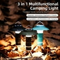 thumbnail image 2 of Lámpara de carpa Linterna de tienda de campaña portátil para exteriores con trípode desmontable, luz de emergencia LED recargable por USB, luz magnética trasera con lazo colgado WEST BIKING Lámpara de carpa, 2 of 7