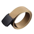 thumbnail image 2 of Men Solid Color Steel Buckle Nylon Woven Inner Belts Hypoallergenic Adjustable Waist Band, 2 of 5