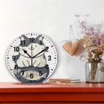 thumbnail image 2 of Yayeee 10" Wall Clock Battery Operated Quartz Round Silent Non-Ticking Home Decor,Black Cute Cat, 2 of 6