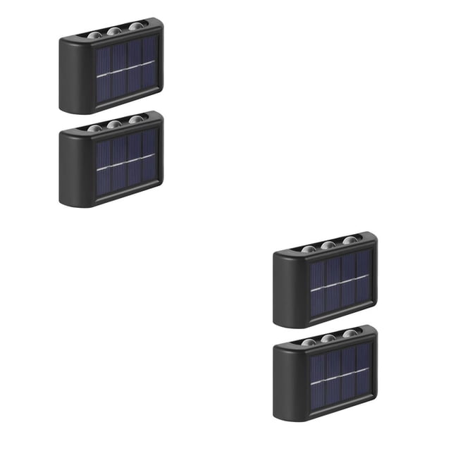 Cateissary 2 piezas de luz de pared con energía Solar, decorativa, impermeable, a prueba de lluvia, con , lámpara de jardín recargable con luz 6 perlas blancas 2Conjunto