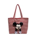 thumbnail image 5 of Bolso de mano a rayas de gran capacidad para mujer, bolsa de lona con dibujos animados de Mickey, nueva moda, 2024, 5 of 5