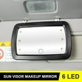 thumbnail image 6 of Car Sun Visor Mirror Interior Makeup Shade Vanity Mirror Portable 6 LED Lighted Clip-on LED Lights Universal, 6 of 8