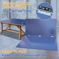 thumbnail image 2 of 7ft Mid-Size Ping Pong Conversion Top, Foldable & Portable Table Tennis Table Top for for Indoor/Outdoor,Blue, 2 of 7