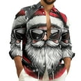 thumbnail image 2 of Fznquz Black Button Up Shirts for Men Christmas Button Down Oversized Long Sleeve Shirts 2025 Xmas Print Men Clothes, 2 of 5