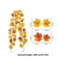 thumbnail image 7 of Artificial Maple Leaf Garland, Fall Autumn Foliage Vine, Flexible Hanging Garland for Thanksgiving, Fireplace, Front Door, Wall, Staircase, Porch and Indoor Outdoor Decoration 78.7 Inch #27, 7 of 7